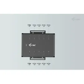 iTEC i-tec 10-fach USB-C Hub + Charger/Ladegerät, 10x 15W Power Delivery für Smartphones, Tablets und andere Smart-Devices