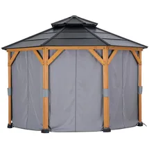 Sunjoy Vorhang für Zedernholz Gazebo 395 cm x 395 cm