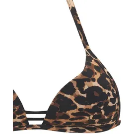 Bruno Banani Triangel-Bikini Damen leo bedruckt Gr.34 Cup C