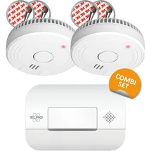ELRO FF1840 Brandschutzkit 2X Rauchmelder mit Magnetbefestigung-5 Batterie-& Kohlenmonoxid-Detektor-10 Jahre Sensor, Weiß, Vorteilspaket