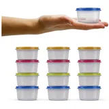 BestLivings Küchendose bunt 6 x 3,5 cm 50 ml 12-teiliges Set