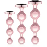 Rosy Gold - Metall-Buttplug-Set 3 Teile - Roségold