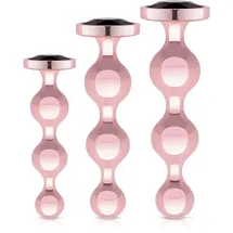 Rosy Gold - Metall-Buttplug-Set 3 Teile - Roségold