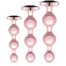 Rosy Gold - Metall-Buttplug-Set 3 Teile - Roségold