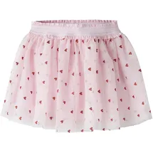 NAME IT Minirock NAME IT "NMFBEROSS TULLE SKIRT", Mädchen, Gr. 128, cradle pink, Tüll, Obermaterial: 100% Polyamid, bedruckt, Basic mini, Röcke Minirock