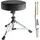 K&M 14010 Drumhocker Piccolino mit Drumsticks, Schlagzeug Zubehör, Schwarz, Silber