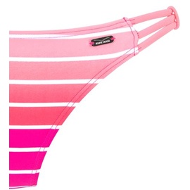 VENICE BEACH Bandeau-Bikini, Damen pink-gestreift, Gr.32 Cup A/B,