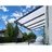 Terrassendach Premium 309 x 306 cm anthrazit / Acryl klima blue