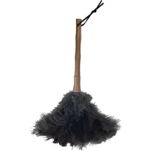 MSV Staubwedel Bambusgriff Feder Braun