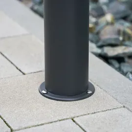 esotec Solar Pollerleuchte Edelstahl 49,5 cm inkl. Bewegungsmelder schwarz