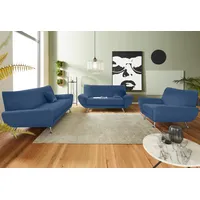 Home Affaire Polstergarnitur HOME AFFAIRE "Saltare elegant & komfortabel,, 3-2-1, bequem, Designfuß", blau, H:78cm T:82cm, Sitzmöbel-Sets