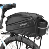 Lixada Fahrrad Gepäckträgertasche 10L Multifunktion Wasserfeste Fahrrad Rücksitz Kofferraumtasche Fahrradtasche Handtasche und Umhängetasche