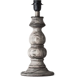 Tischlampe Tischleuchte Säulen-Design Schalter grau H 39,5 cm Wohnzimmer Schlafzimmer