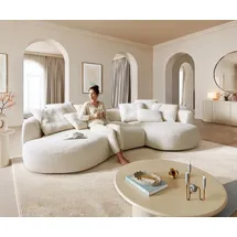 DeLife Big Sofa Edina Teddystoff Beige 330x170 cm