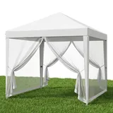 STARLYF Gazebo -Faltpavillon 3x3- Pop-Up-Gartenpavillon mit UV-Schutz, wasserdichter Pavillon, 360-Grad-Sicht, Wände gegen Mücken, ideal für Veranstaltungen und Terrasse