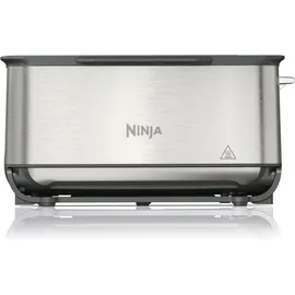 Ninja Foodi 3-in-1 Toaster, Grill - Panini-Presse mit Flip-Design, 7 Kochfunktionen, 7 Toastlinien, Backblech und Krümelschale, Edelstahl, ST202EU