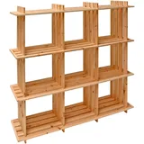 Holzregal Universalregal Lagerregal Kellerregal Regal 9 Fächer 113x27x110