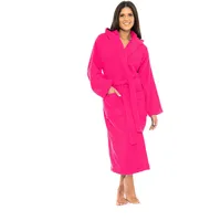 Synanto Frottee-Bademantel aus 100 % ägyptischer Baumwolle, für Damen und Herren, sehr saugfähig, Frottee, mit Kapuze, für Bad, Dusche, Spa, Hotel, fuchsia, Small-Medium - S-M