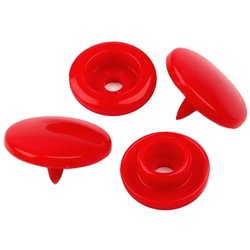 maDDma Druckknopf »50 Druckknöpfe Kunststoff rund«, 12mm rot Ø 1.2 cm