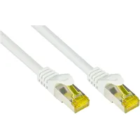 Good Connections Good Connections® RJ45 Patchkabel - Cat.7 Rohkabel und Rastnasenschutz (RNS®), S/FTP, PiMF, 500MHz, weiß, 90 m),