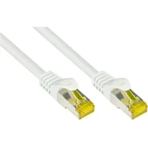 Good Connections Good Connections® RJ45 Patchkabel - Cat.7 Rohkabel und Rastnasenschutz (RNS®), S/FTP, PiMF, 500MHz, weiß, 90 m),