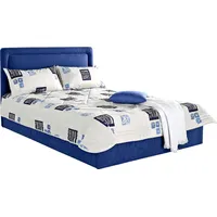 Westfalia Schlafkomfort Polsterbett, blau, B:150cm L:210cm, Bezug Bett: Mikrofaser