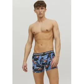 JACK & JONES JACAZORES Boxershorts blau/rot/schwarz/weiß XL 3er Pack