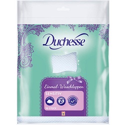 Duchesse trockene Reinigungstücher Waschlappen Sensitiv 1-lagig weiß, 50 St.