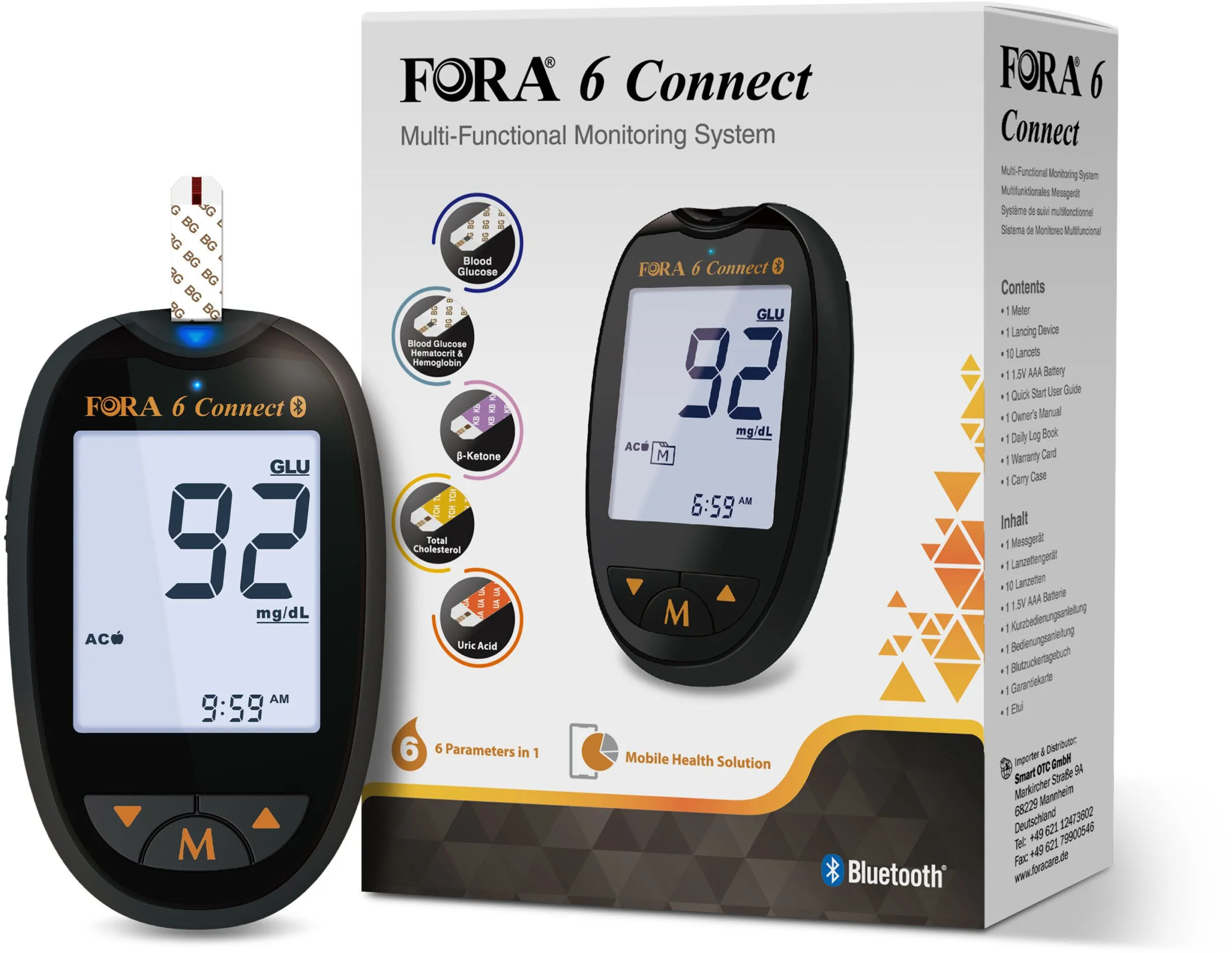 Fora 6 Connect Cholesterin Messgeräte (Multi-Parameter) - mg/dl 1 St