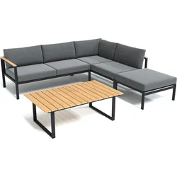 OUTFLEXX Gartenlounge, Anthrazit, Aluminium, langlebiges Material, witterungsbeständig, inklusive Kissen