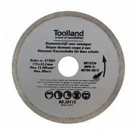 Toolland Diamant-trennscheibe Sägeblatt 180 mm