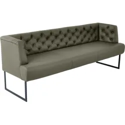 K+W Komfort & Wohnen Polsterbank »Creso«, im modernen Chesterfield-Look, mit schwarzen Kufenfüßen K+W Komfort & Wohnen zypresse