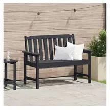 vidaXL Gartenbank 120 x 59 x 88 cm Schwarz
