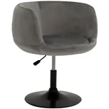 Happy Garden Barhocker Aus Grauem Samt Nolan