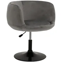 Happy Garden Barhocker Aus Grauem Samt Nolan