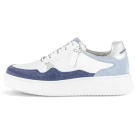 Gabor Sneaker Low Damen Blau/Silber/Weiß 36