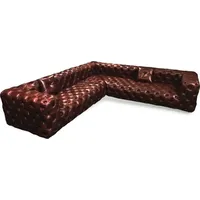 JV Möbel Chesterfield Ecksofa Wohnlandschaft 335 x 335 cm - Braun