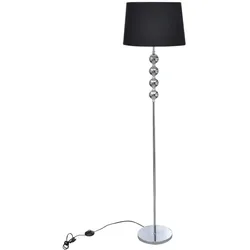 vidaXL Stehlampe mit 4-Kugel-Dekoelement Schwarz