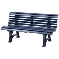 Proregal Gartenbank Jamaika | 3-Sitzer | Blau Kunststoff 150x80x64