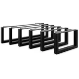 HEVVA Möbelfuß Möbelfüße GRAZ - 7 Größen von 20-50 cm - Kommodenbeine, Schrankfüße, (Set-Option: Sie können entweder 1 Stück oder ein Set von 2 Stück kaufen) schwarz 15 cm x 30 cm
