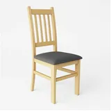 Esszimmerstuhl SIMON Eiche/dunkelgrau - Grau/Braun