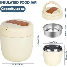 luxuskollektion Thermobehälter 1500ml Vakuum Edelstahl Warmhaltebehälter