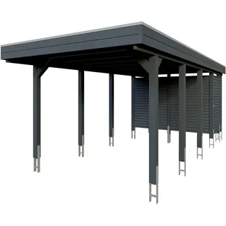 SKANHOLZ Skan Holz Carport Friesland Hybrid 314 cm x 708 cm Anthrazit