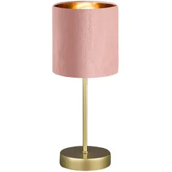 Fischer & Honsel Tischleuchte Aura Samt Rosa Rose