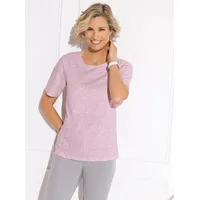 Classic Basics Sieh an! Kurzarm-Shirt in ecru-rosé-bedruckt | Gr.: 52