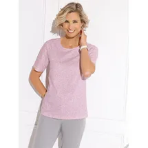 Classic Basics Sieh an! Kurzarm-Shirt in ecru-rosé-bedruckt | Gr.: 52