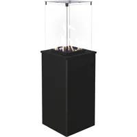 Kratki Gaskamin PATIO MINI Stahl-Schwarz Manuell Gasheizgerät Wärmelampe 4-8,2