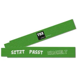 TOX SITZT PASST WACKELT Meterstab Holz 4049563050394 TOX