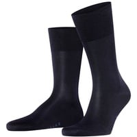 Falke Herren Socken Tiago Strümpfe, Baumwolle, Logo, lang, einfarbig Dunkelblau 45-46