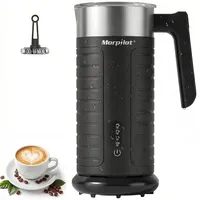Morpilot Milchaufschäumer Elektrisch 4 in 1 – Spülmaschinenfest (Einzigartig), 75-240ml, leise & schnell, für heißen & kalten Milchschaum, Edelstahl, Antihaft, für Latte Macchiato & Cappuccino